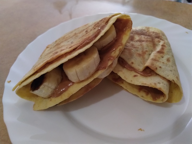 Mogyoróvajas banános quesadilla