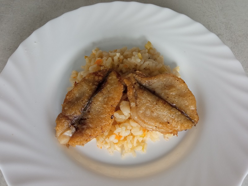 Grillezett hal zöldséges rizottóval