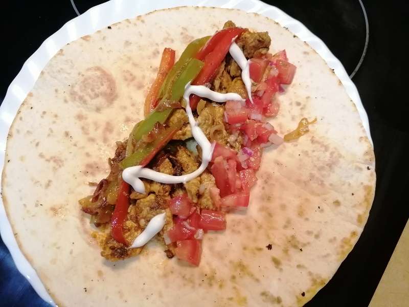 Fűszeres csirke fajitas